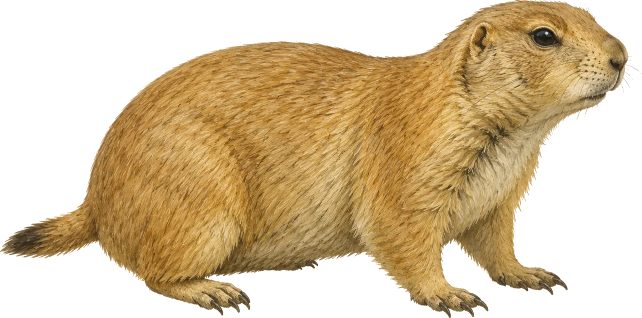Illustration of a prairie dog, the specimen for Wild Signal marketing insights — competitive intelligence pulled from the AI answer layer.